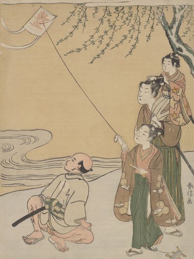 Drageflyging, ca. 1766, ca. 1766. av Suzuki Harunobu