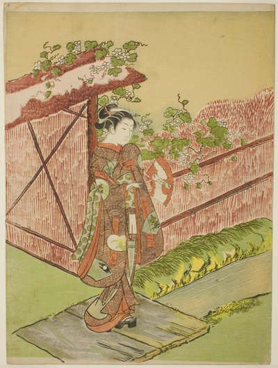 Meeting her Lover (parodi på Yugao-kapittelet i "Tale of Genji") av Suzuki Harunobu