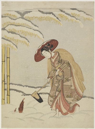 Mitate of Meng Zong, en av de tjuefire paragonene for filial fromhet, etter 1765 av Suzuki Harunobu