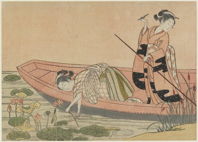 Mitate of Zhou Maoshu, etter 1765 (farget treblokktrykk) av Suzuki Harunobu