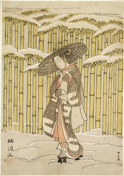 Passerer Bamboo Grove av Suzuki Harunobu