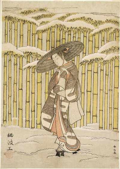 Passerer Bamboo Grove av Suzuki Harunobu