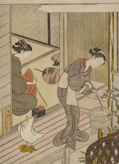 Returseil fra håndklestativet av Suzuki Harunobu