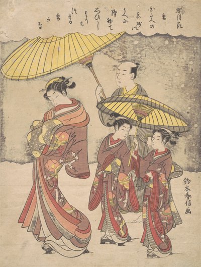 Snø, ca. 1769., ca. 1769. av Suzuki Harunobu