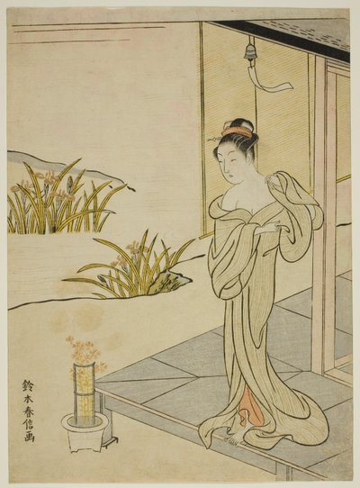 Sommer, fra serien "New Versions of Flowers of the Four Seasons (Shinpan furyu shiki no hana)" av Suzuki Harunobu