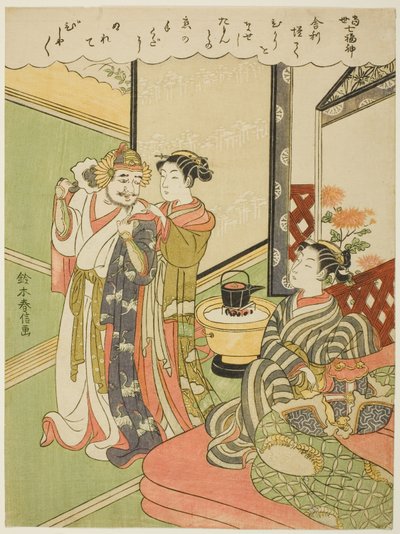 Tamonten, fra serien "The Seven Gods of Good Luck in Modern Life (Tosei Shichi Fukujin)" av Suzuki Harunobu