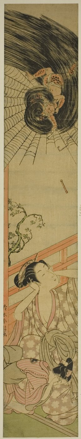 The Smitten Thunder God leverer et kjærlighetsbrev til en kurtisane av Suzuki Harunobu