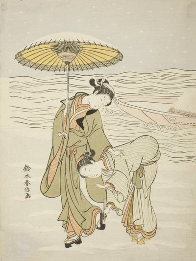 Den snøkledde Geta, ca. 1767-68 av Suzuki Harunobu