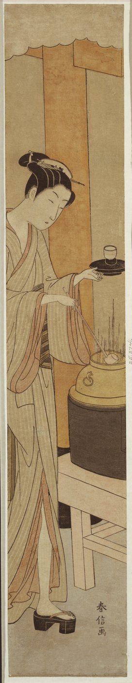 Servitrisen Osen fra Kagiya Teahouse av Suzuki Harunobu