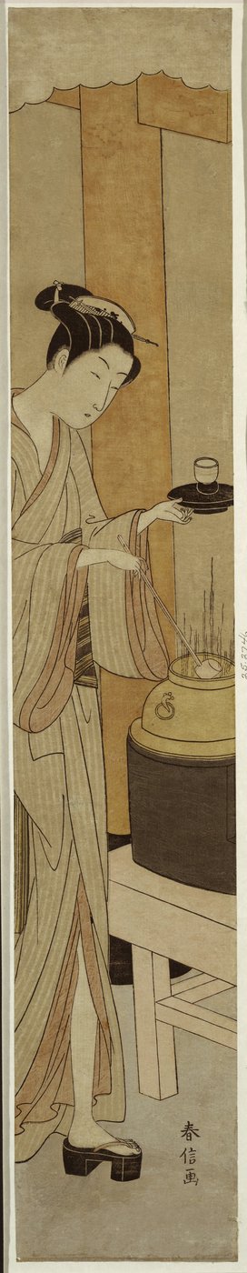 Servitrisen Osen fra Kagiya Teahouse, ca. 1769-70 av Suzuki Harunobu
