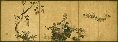 Blomster av høst og vinter av Suzuki Kiitsu