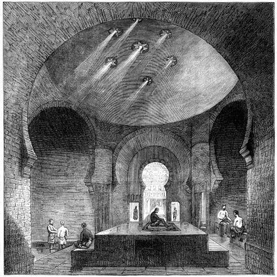 Et tyrkisk bad i Jermyn Street, London, 1891. av Swain