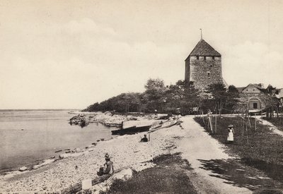 Sverige / Sverige: Gotland, Wisby, Kruttornet (s/hvitt bilde) av Swedish Photographer
