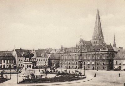 Sverige / Sverige: Skåne, Malmö, Stortorget og Radhuset (s/hvitt foto) av Swedish Photographer