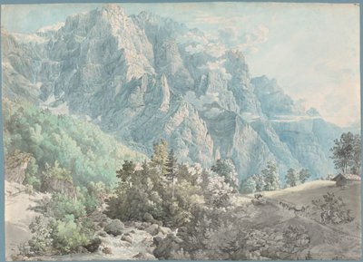 Glärnisch-massivet i Sveits av Swiss 18th Century