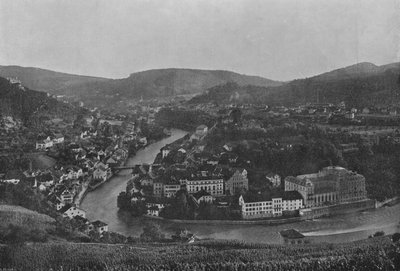 Baden, generell visning (s/hvitt bilde) av Swiss Photographer