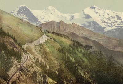 Berner Oberland: Schynige Platte, jernbanelinje (farget bilde) av Swiss Photographer