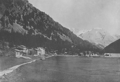 Champey and the Grand-Combin (s/hvitt bilde) av Swiss Photographer