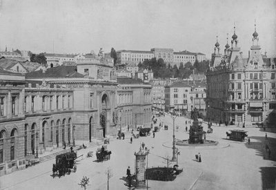 Zürich, Station Square og Polytechnikum (s/hv-bilde) av Swiss Photographer