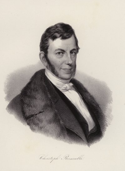 Christoph Bernoulli , sveitsisk naturforsker og økonom (gravering) av Swiss School