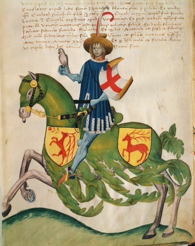 Federico Capodilista dei Transelgardi (tempera på vellum) av Swiss School