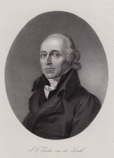 Hans Conrad Escher von der Linth , sveitsisk vitenskapsmann, kunstner og politiker (gravering) av Swiss School