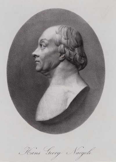 Hans Georg Nageli , sveitsisk komponist og forlegger (gravering) av Swiss School