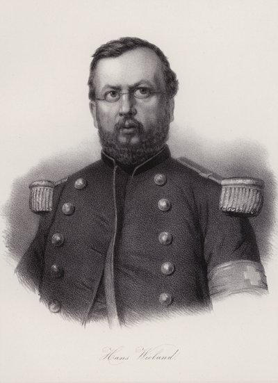 Hans Wieland , sveitsisk soldat (gravering) av Swiss School
