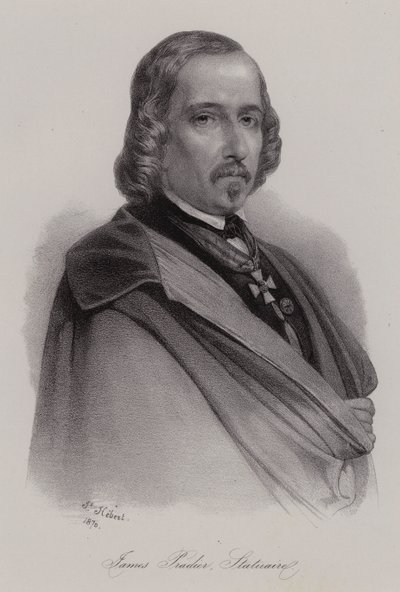 James Pradier , sveitsiskfødt fransk billedhugger (gravering) av Swiss School