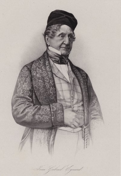 Jean-Gabriel Eynard , sveitsisk bankmann (gravering) av Swiss School