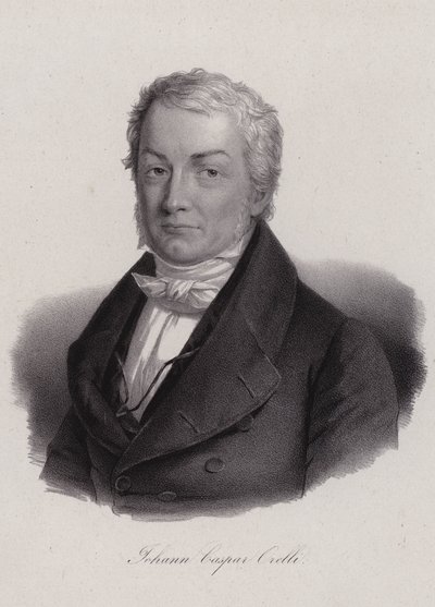 Johann Caspar von Orelli , sveitsisk klassisk lærd (gravering) av Swiss School