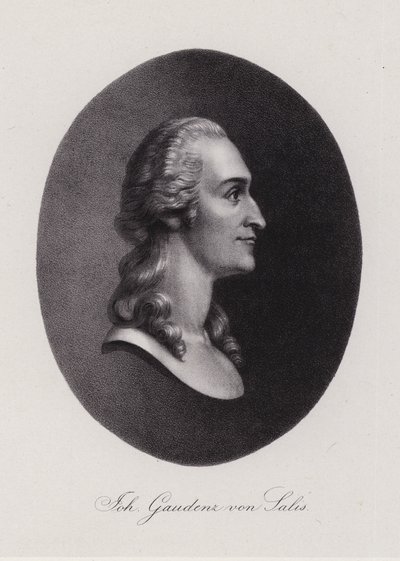 Johann Gaudenz von Salis-Seewis , sveitsisk poet (gravering) av Swiss School