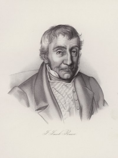 Johann Jakob Buser , sveitsisk politiker (gravering) av Swiss School
