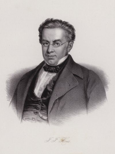 Johann Jakob Hess , sveitsisk jurist og politiker (gravering) av Swiss School