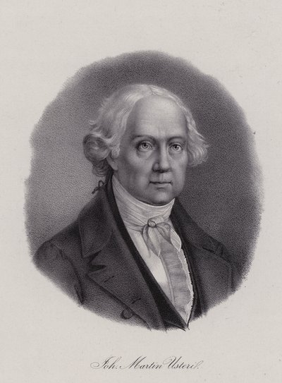 Johann Martin Usteri , sveitsisk poet (gravering) av Swiss School