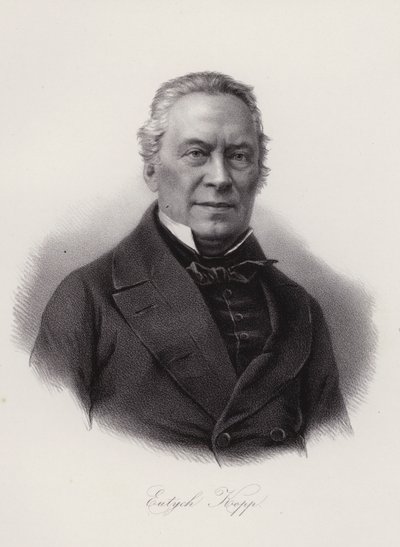 Joseph Eutych Kopp , sveitsisk historiker, poet og politiker (gravering) av Swiss School