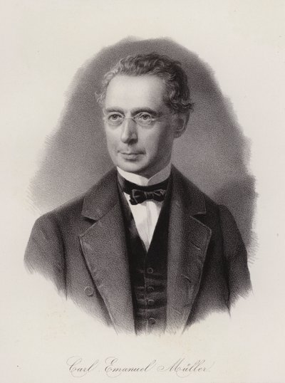 Karl Emanuel Muller , sveitsisk sivilingeniør og politiker (gravering) av Swiss School