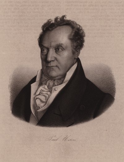 Paul Usteri , sveitsisk lege, botaniker og politiker (gravering) av Swiss School