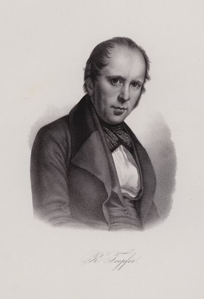 Rodolphe Topffer, sveitsisk lærer og kunstner (gravering) av Swiss School