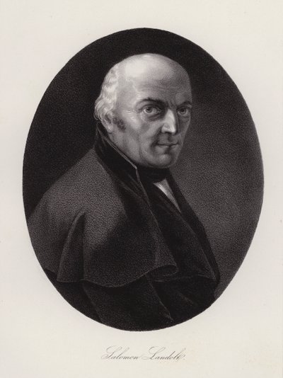 Salomon Landolt , sveitsisk politiker (gravering) av Swiss School