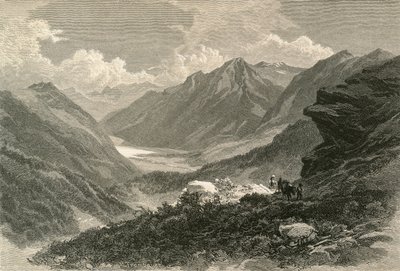 Scene i Poschiavo-dalen, sørlige Grisons av Swiss School