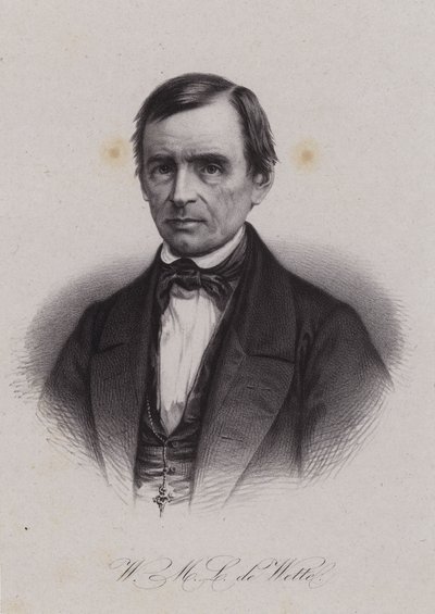 Wilhelm Martin Leberecht de Wette , tyskfødt sveitsisk teolog og bibelforsker (gravering) av Swiss School