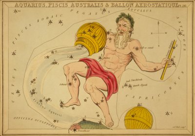 Aquarius, Piscis Australis & Ballon Aerostatique, illustrasjon fra 