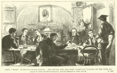 Illustrasjon for Tom Brown i Oxford av Thomas Hughes (gravering) av Sydney Prior (after) Hall