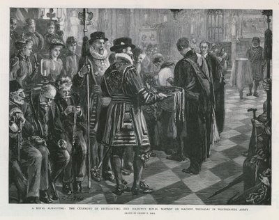 En kongelig almisse (gravering) av Sydney Prior Hall