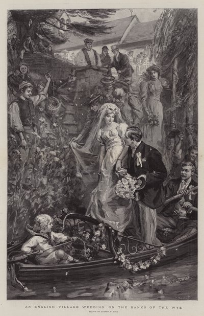 Et engelsk landsbybryllup, på bredden av Wye av Sydney Prior Hall