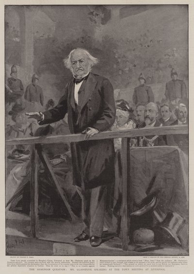 Ar Aremenian Question, Mr Gladstone taler på bymøtet i Liverpool av Sydney Prior Hall