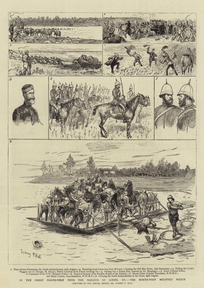 I Great North-West med Marquis of Lorne, XV, North-West Mounted Police av Sydney Prior Hall