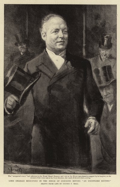 Lord Charles Beresford i Underhuset flyttet en uimotsagt retur av Sydney Prior Hall