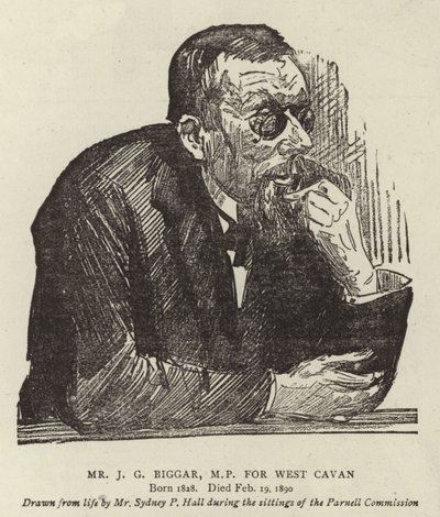 Mr JG Biggar, MP for West Cavan av Sydney Prior Hall
